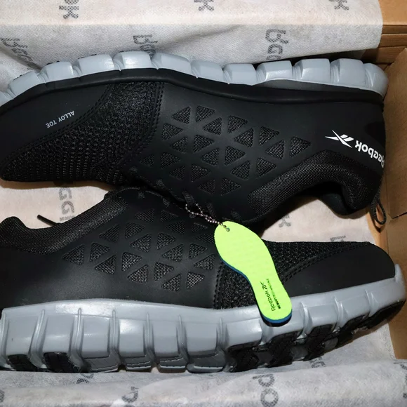 Reebok Sublite Cushion Athletic Work Shoes Size 11 Mens - Black And Gray - Picture 2 of 12